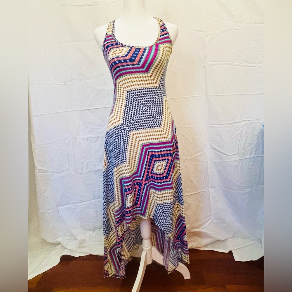 American Rag High Low Geometric Dress XS